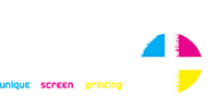 Unique Screen Printing Logo White